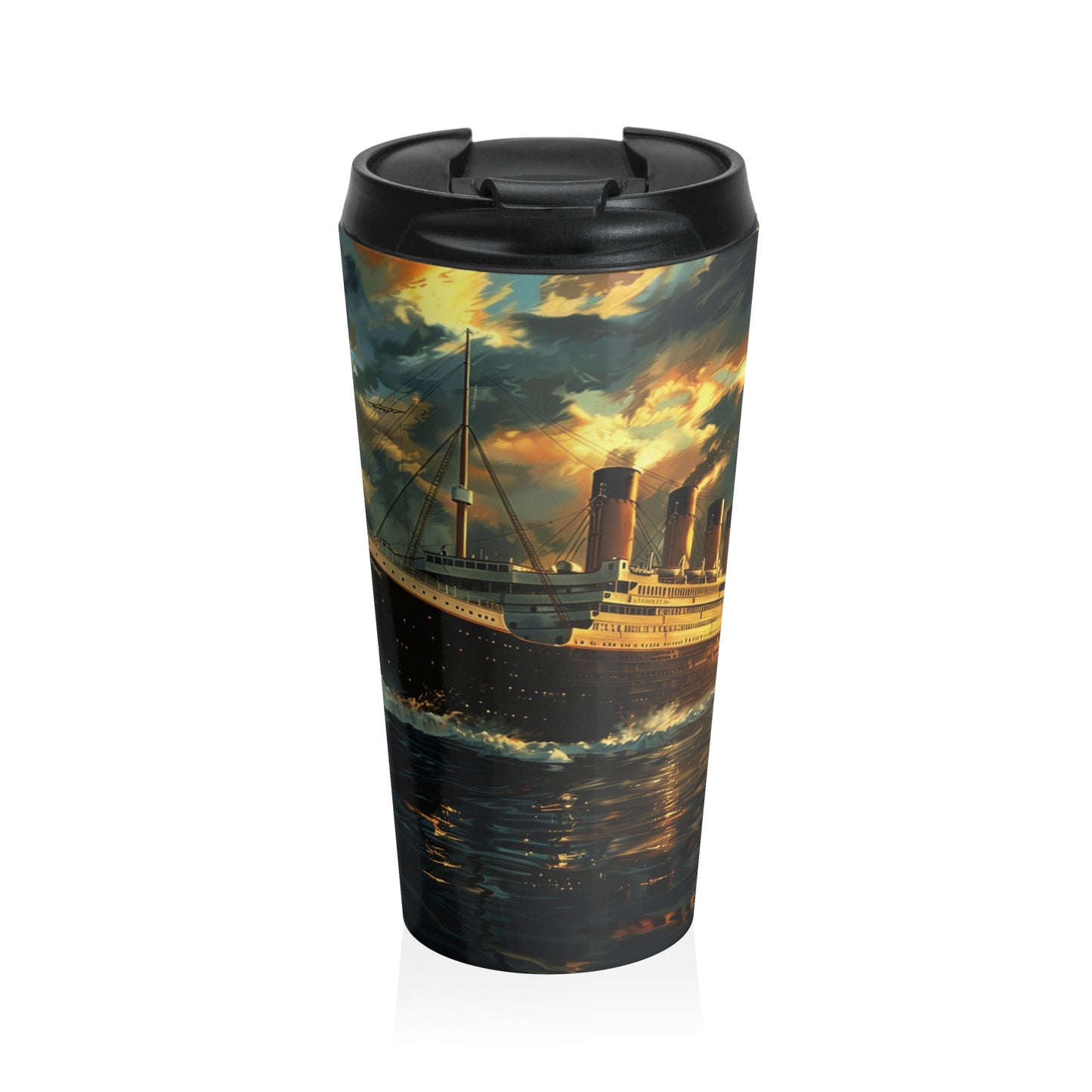 RMS Titanic Stainless Steel Travel Mug | Insulated Cup Ocean Liner Legend White Star Line