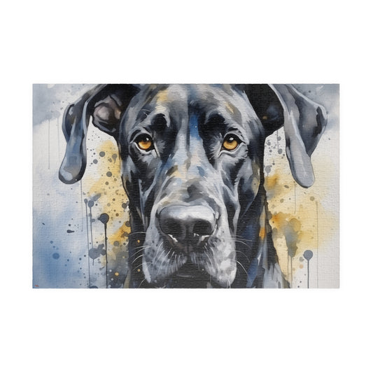 Great Dane Puzzle (110, 252, 520, 1014-piece) Family Pet German Mastiff Boarhound Gentle Giant Canine K9 Animal Lover Jig Saw 1000 piece