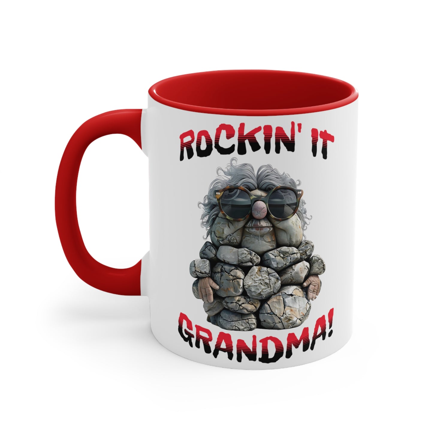 Rockin' It Grandma Mug, 11 Oz Ceramic Coffee Mug with Fun Print, Dishwasher Safe | Granny Mimi Nana Gigi Grandmother Gram