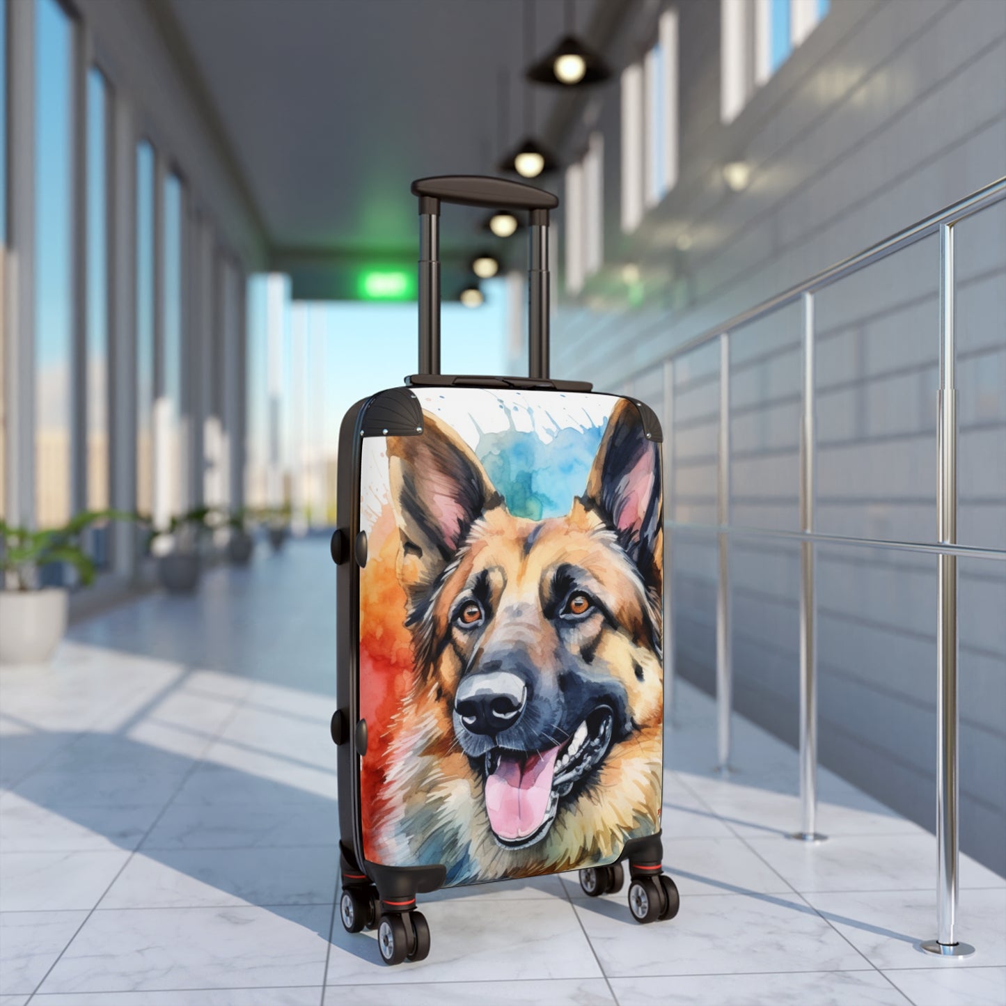 German Shepherd Suitcase by Firechick Designs | Mastiff Police Guard Security Dog Family Pet K9 Canine Man's Best Friend Puppy Dogs Bag