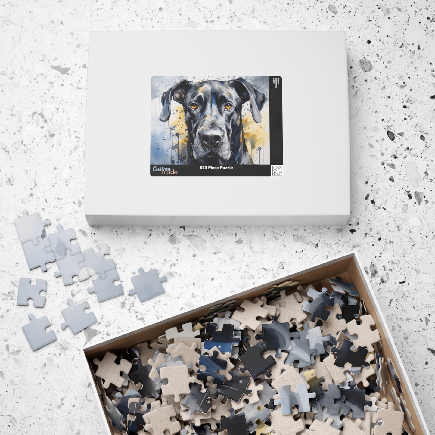 Great Dane Puzzle (110, 252, 520, 1014-piece) Family Pet German Mastiff Boarhound Gentle Giant Canine K9 Animal Lover Jig Saw 1000 piece