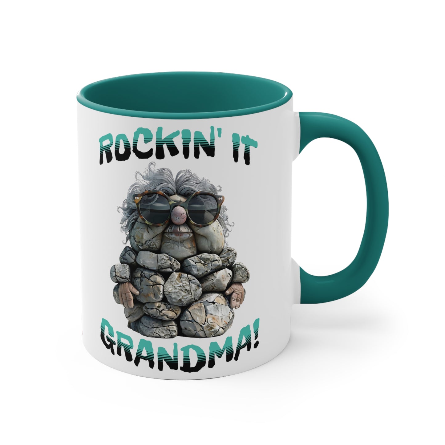 Rockin' It Grandma Mug, 11 Oz Ceramic Coffee Mug with Fun Print, Dishwasher Safe | Granny Mimi Nana Gigi Grandmother Gram