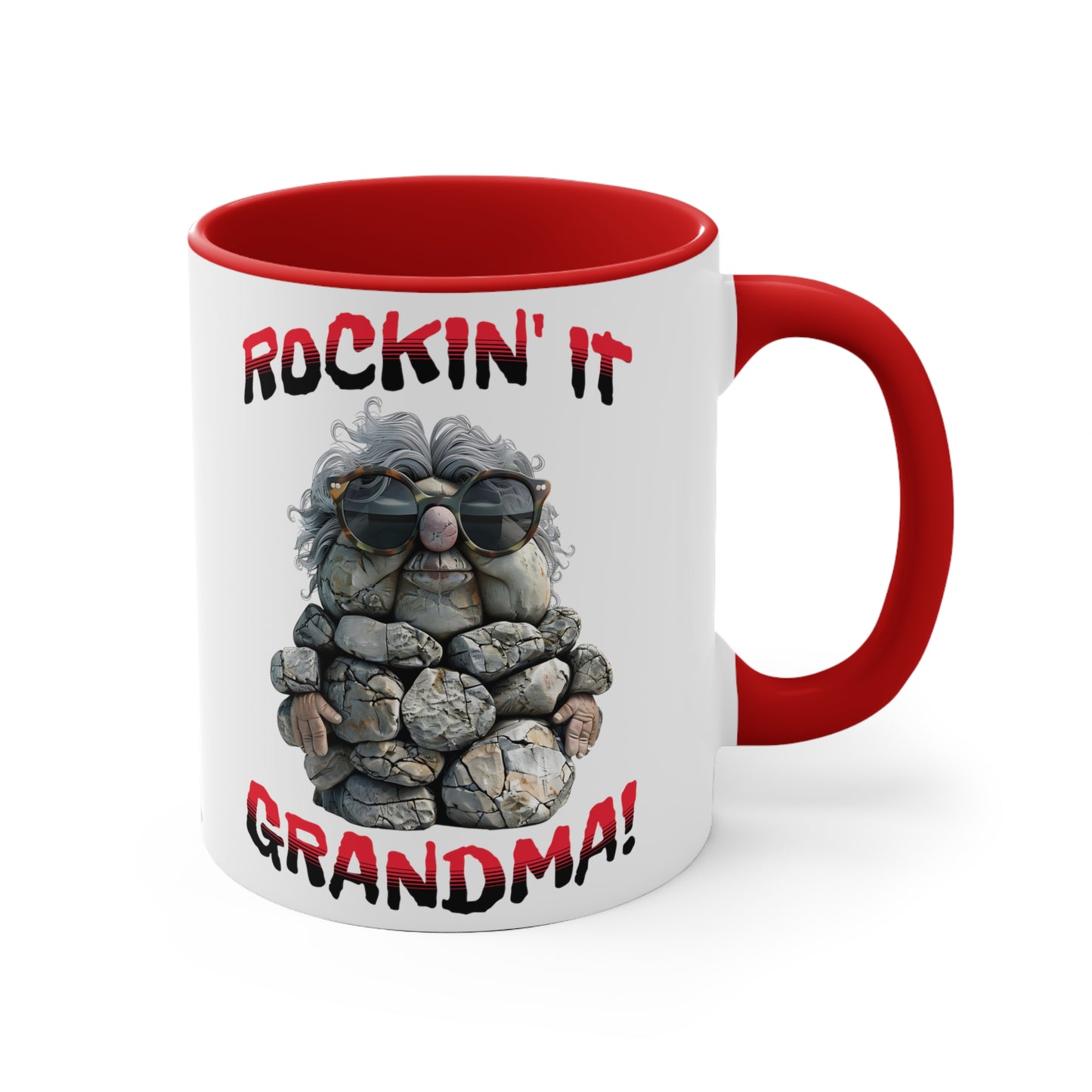 Rockin' It Grandma Mug, 11 Oz Ceramic Coffee Mug with Fun Print, Dishwasher Safe | Granny Mimi Nana Gigi Grandmother Gram