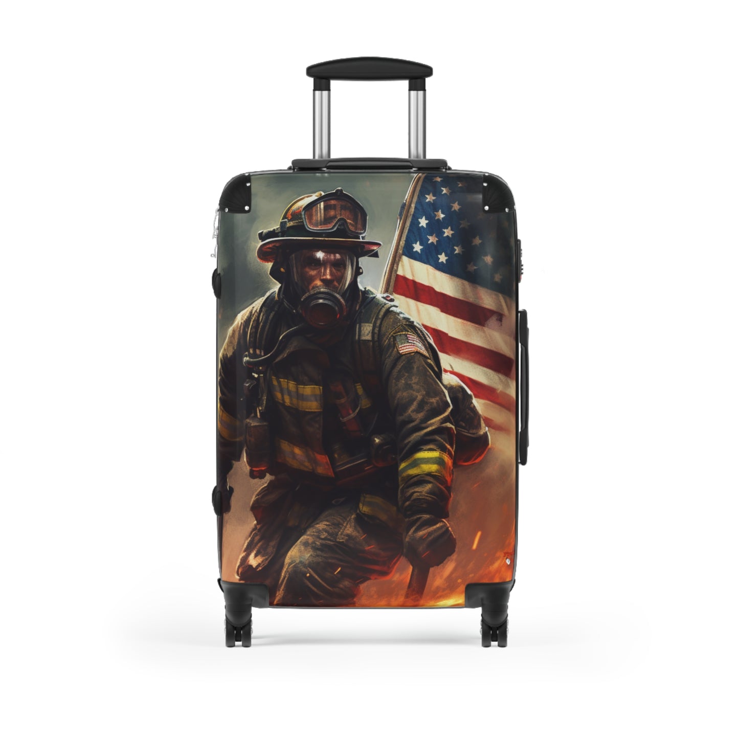 American Firefighter Suitcase Fireman Fire Fighter Luggage Duffle Bag Carryon First Responder Gear Baggage Travel Case