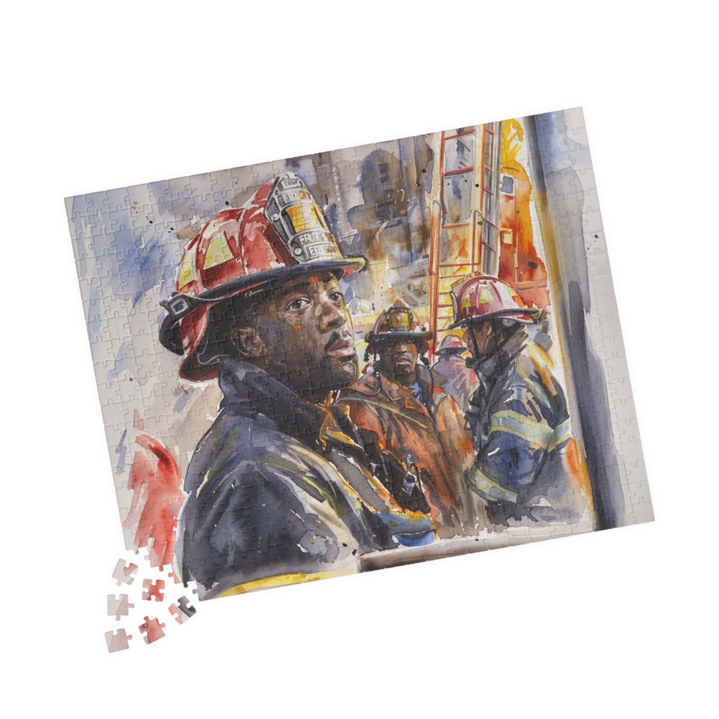 African American Firefighter Puzzle #1 (110, 252, 520, 1014-piece) America's Bravest Jig Saw 1000 500 Tabletop Games Black Firemen Fireman