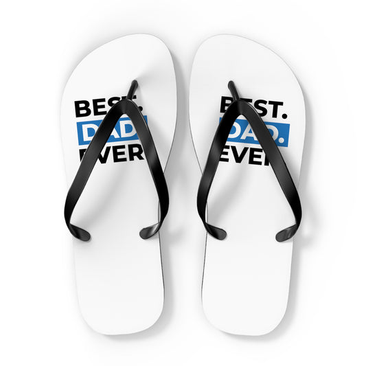 Firechick Designs "Best Dad Ever" Flip Flops | Dad Shoes Father Sandals Dads Shoe Summer Sandal Lake Pool Beach Wear