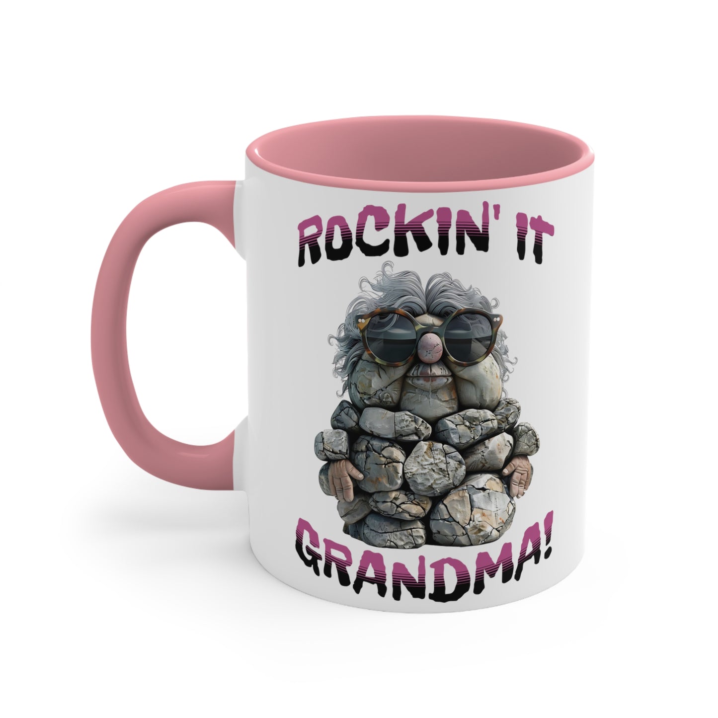 Rockin' It Grandma Mug, 11 Oz Ceramic Coffee Mug with Fun Print, Dishwasher Safe | Granny Mimi Nana Gigi Grandmother Gram