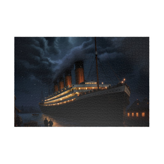 RMS Titanic Moonlit Puzzle (110, 252, 500, 1014-piece) By Firechick Designs | Jigsaw Ocean Liner Cruise Ship Vessel Boat Craft Queen Mary