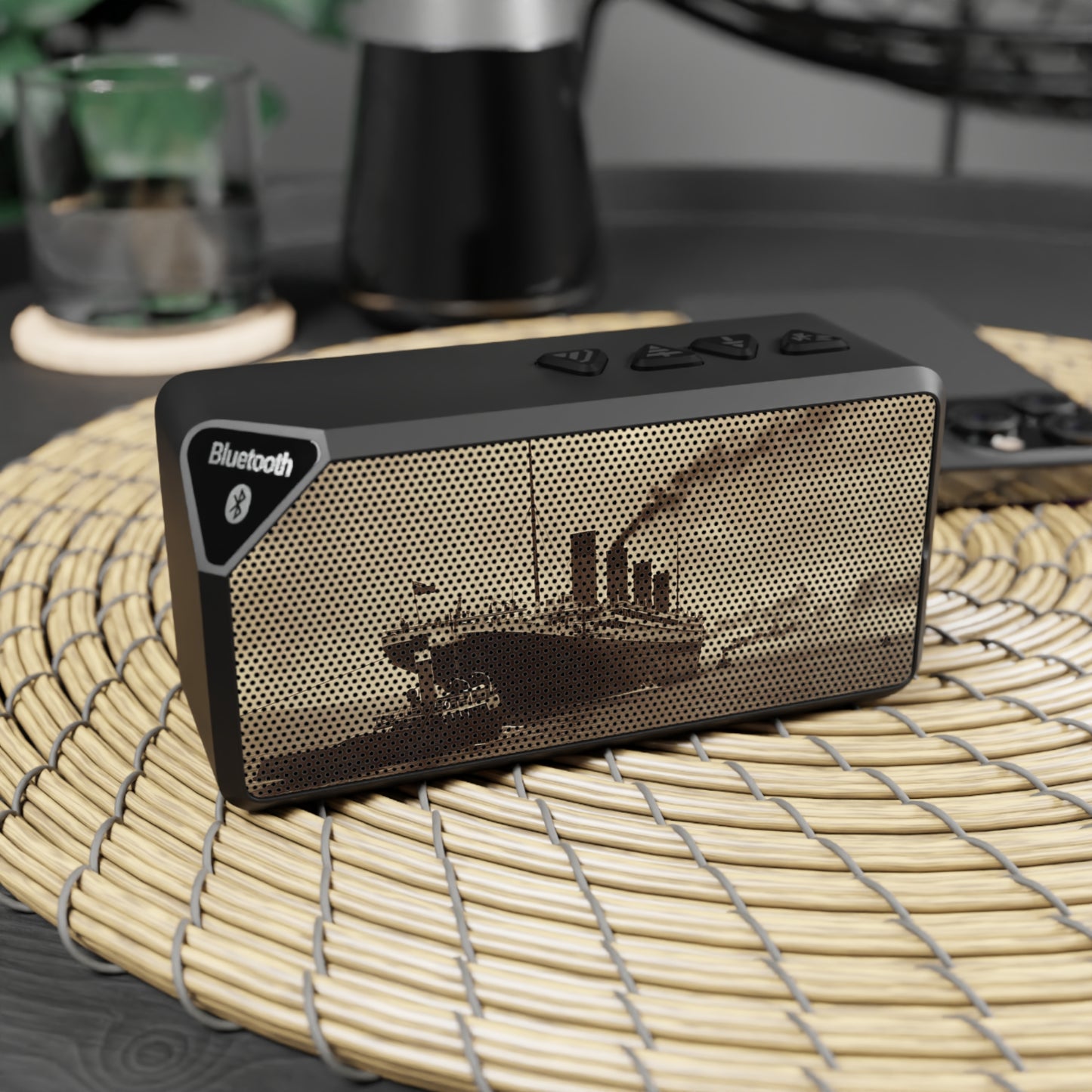 Jabba Bluetooth Speaker with Titanic Design, Watercolor or Historical Photo, 2 Variations