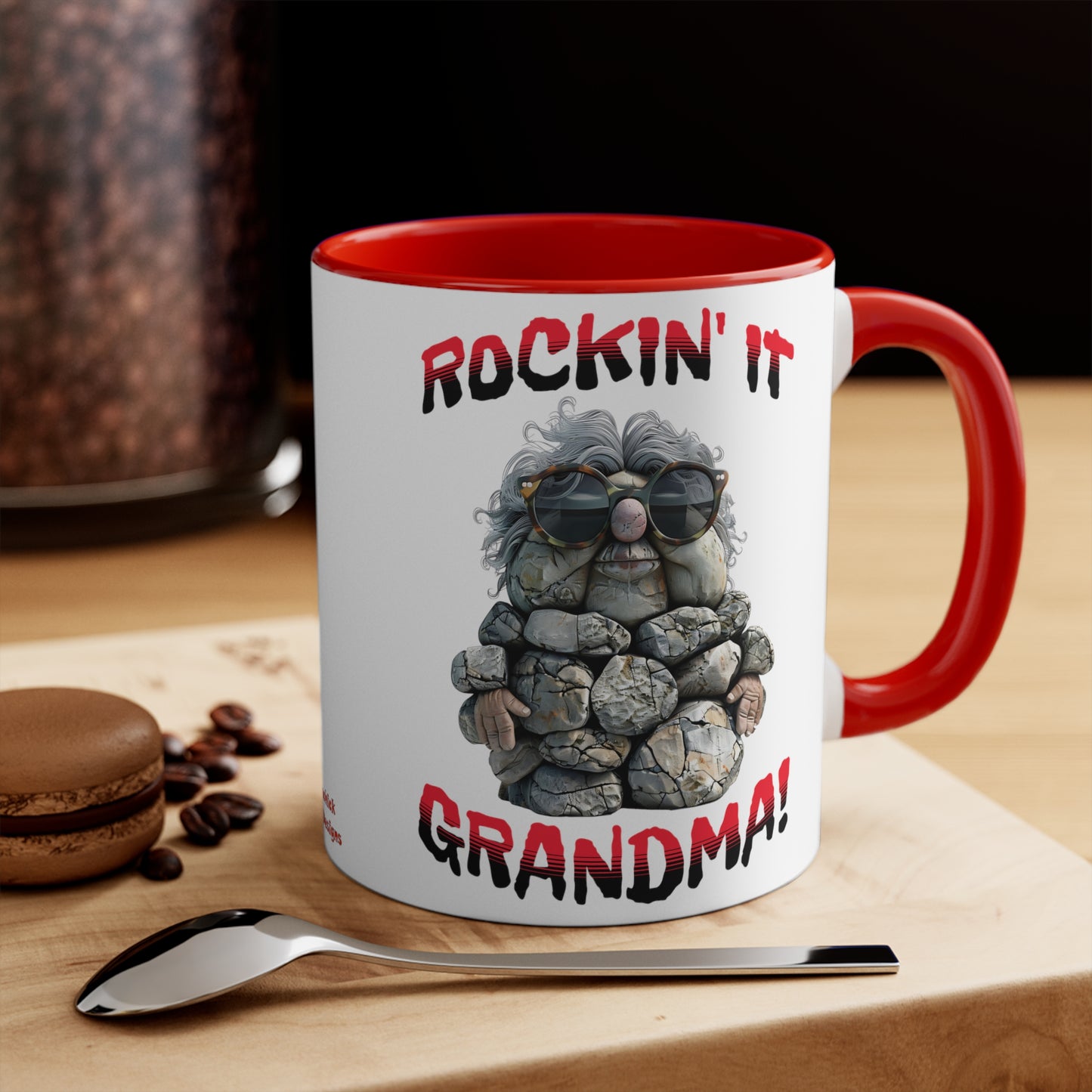 Rockin' It Grandma Mug, 11 Oz Ceramic Coffee Mug with Fun Print, Dishwasher Safe | Granny Mimi Nana Gigi Grandmother Gram