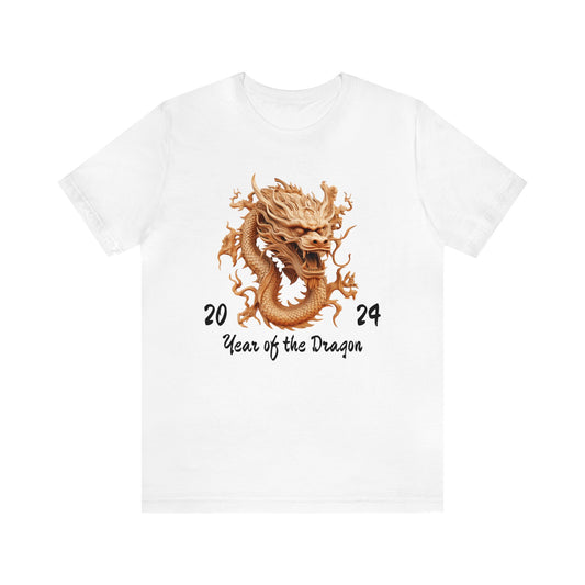 2024 Year of the Dragon Unisex Jersey Short Sleeve Tee | Chinese Zodiac Wood Dragon Energy Support Five Element Theory