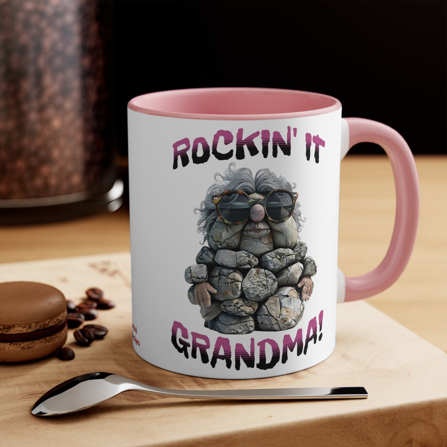 Rockin' It Grandma Mug, 11 Oz Ceramic Coffee Mug with Fun Print, Dishwasher Safe | Granny Mimi Nana Gigi Grandmother Gram