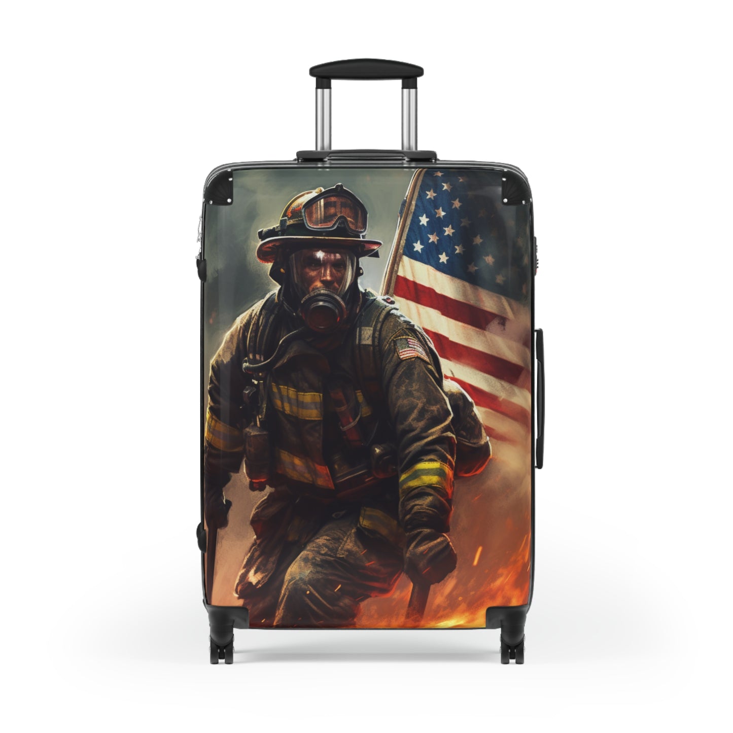 American Firefighter Suitcase Fireman Fire Fighter Luggage Duffle Bag Carryon First Responder Gear Baggage Travel Case