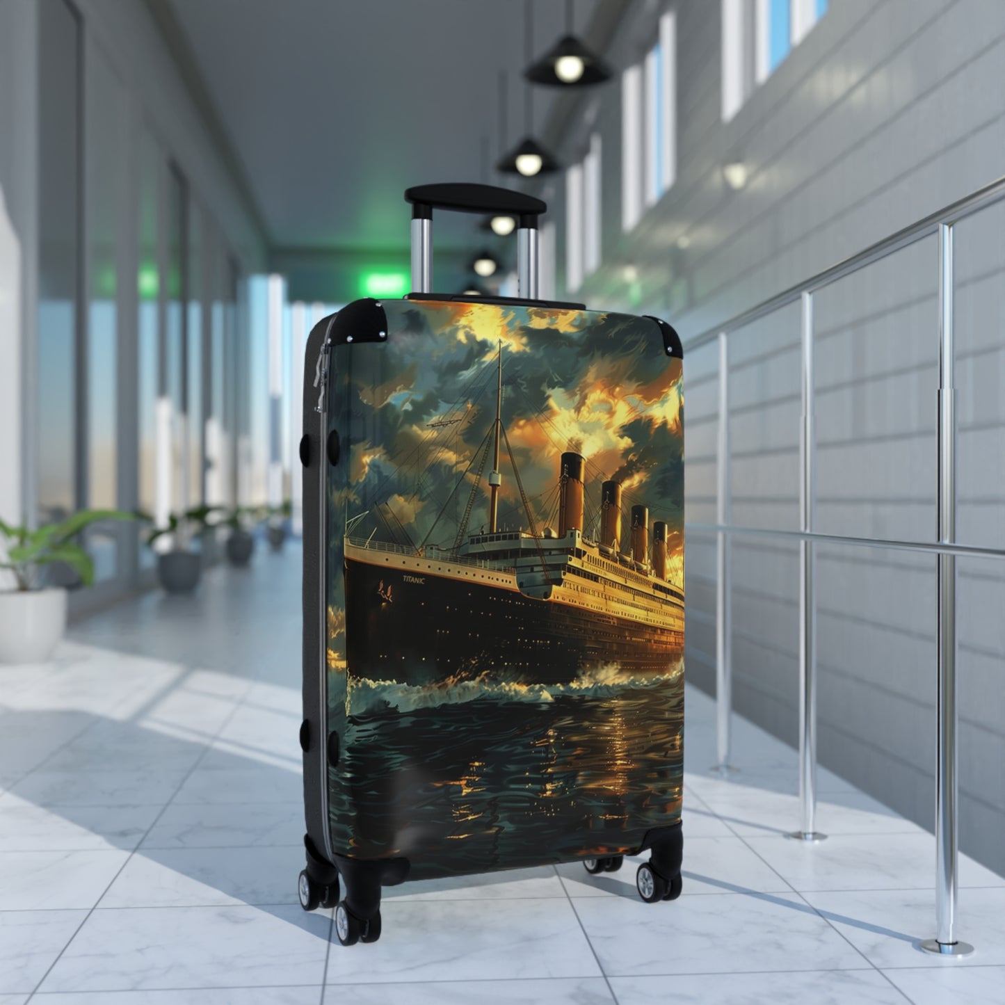 RMS Titanic Sunset Suitcase | Luggage Bag Carry-on Ocean Liner White Star Line Cunard Queen Mary Traveler Beautiful Scene