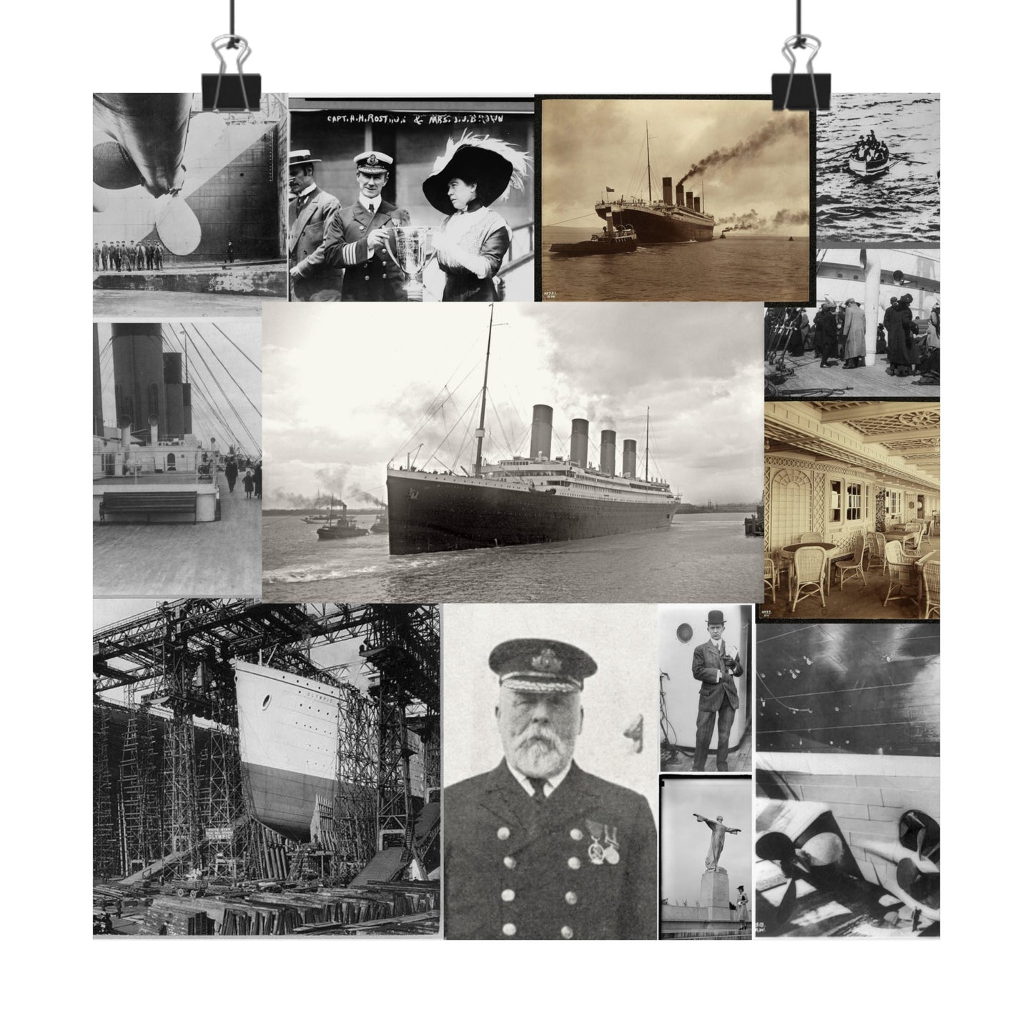 Titanic Posters, Matte Horizontal, Historical Photos, 11x9, 13x10, and 10x10 inches available, Giclée Print, Archival paper