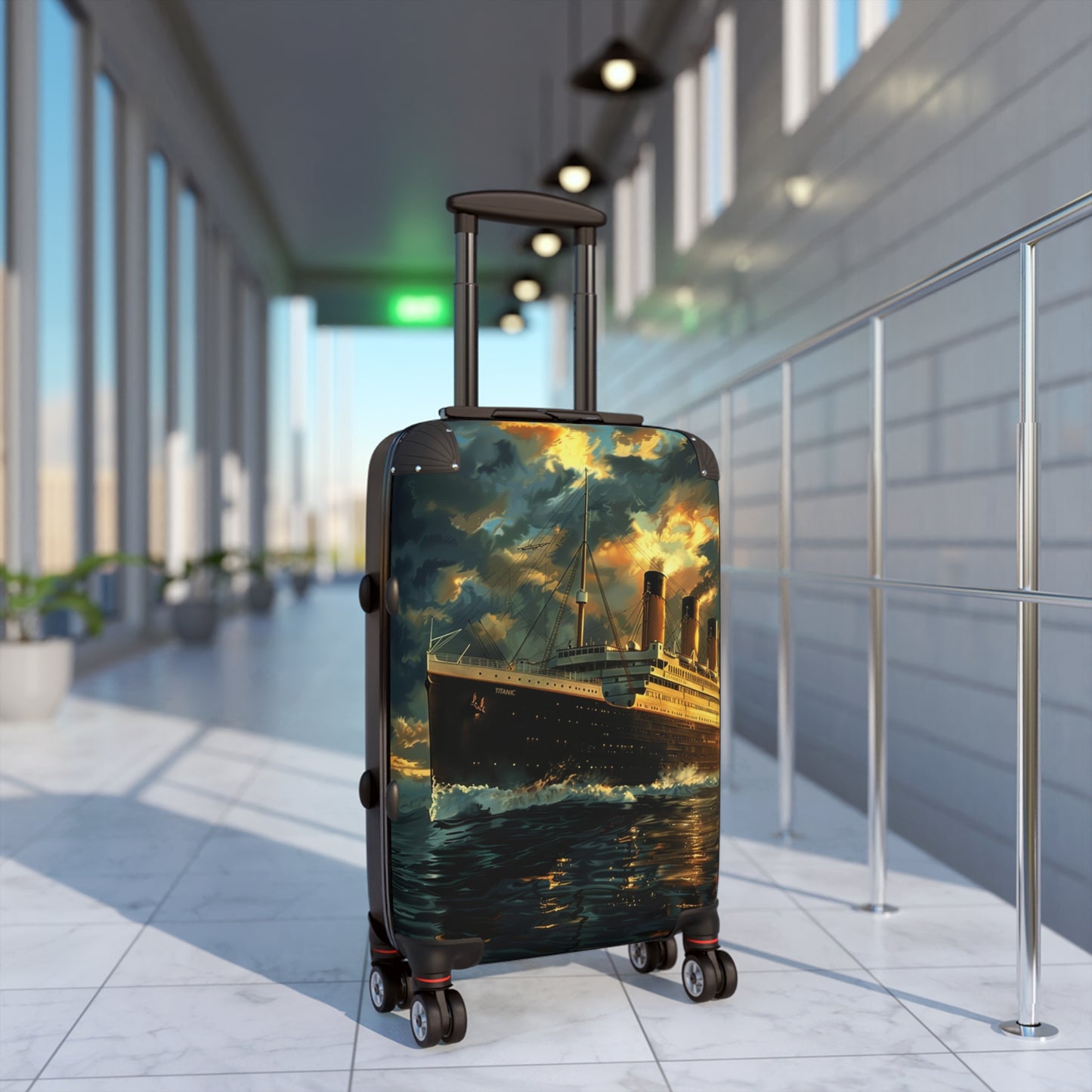 RMS Titanic Sunset Suitcase | Luggage Bag Carry-on Ocean Liner White Star Line Cunard Queen Mary Traveler Beautiful Scene