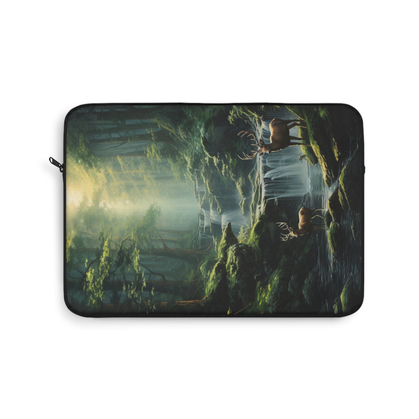 Waterfall of Life Laptop Sleeve | Tablet Cover Deer Buck Stag Waterfall Forest Woods Nature God's Country Outdoors Computer Case Beautiful