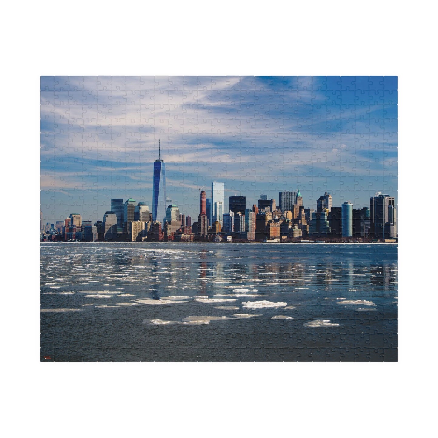 NYC Freedom Tower Puzzle (110, 252, 520, 1014-piece) New York Cityscape Harbor Skyline 1000 Piece Jig Saw Arch Empire City The Big Apple