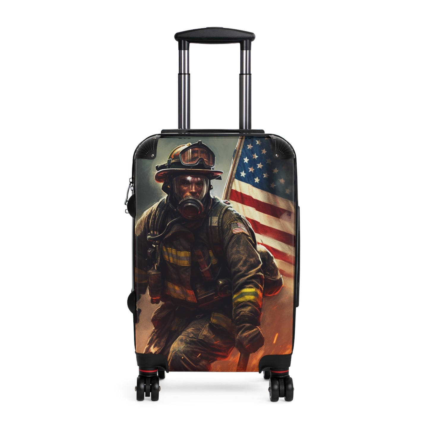 American Firefighter Suitcase Fireman Fire Fighter Luggage Duffle Bag Carryon First Responder Gear Baggage Travel Case