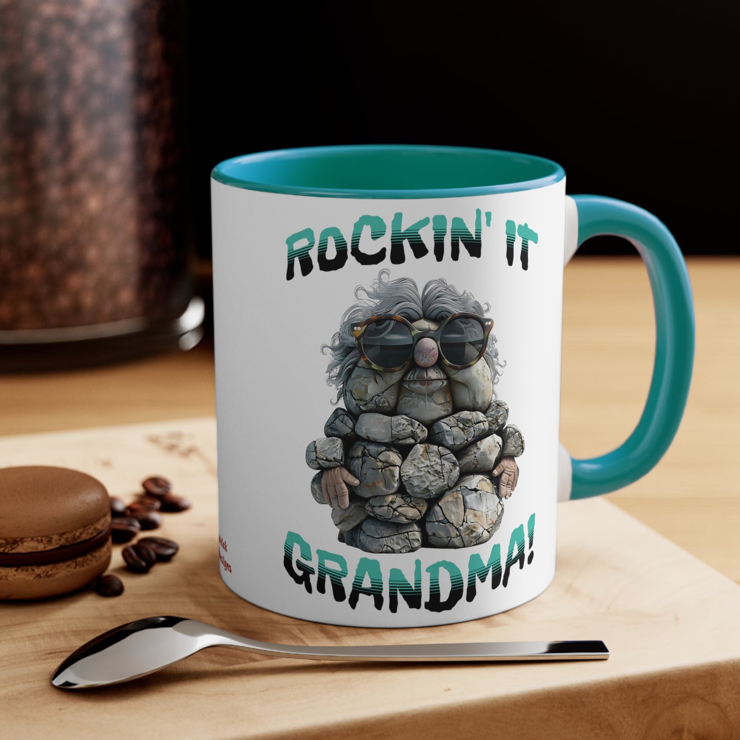 Rockin' It Grandma Mug, 11 Oz Ceramic Coffee Mug with Fun Print, Dishwasher Safe | Granny Mimi Nana Gigi Grandmother Gram