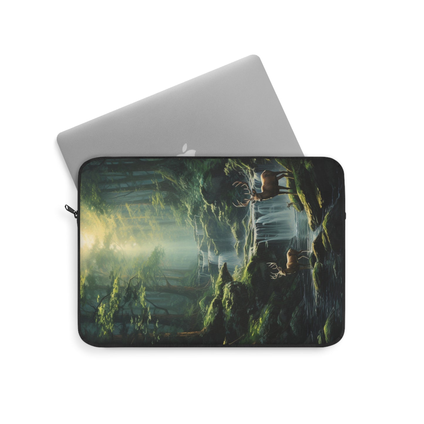 Waterfall of Life Laptop Sleeve | Tablet Cover Deer Buck Stag Waterfall Forest Woods Nature God's Country Outdoors Computer Case Beautiful