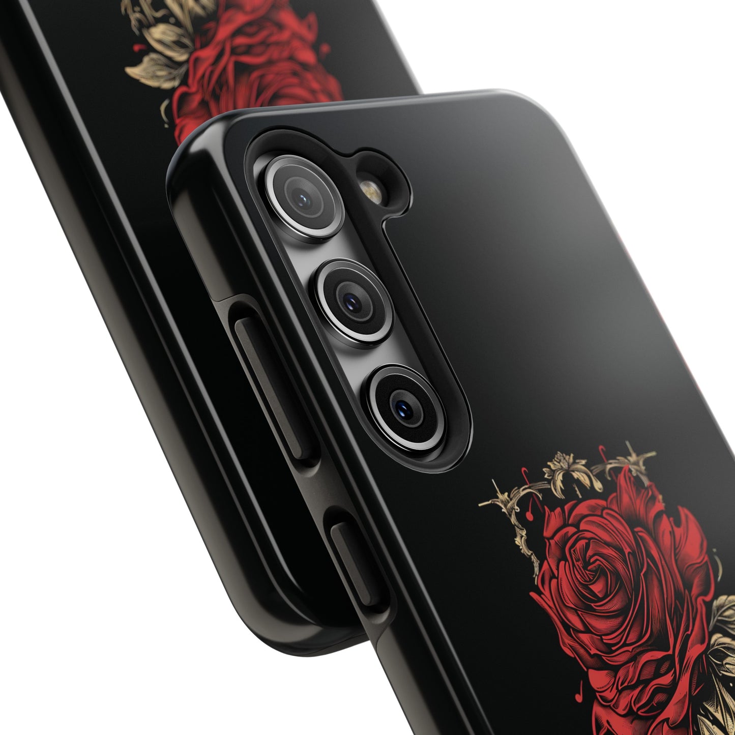 UNBROKEN Vintage Rose Design Phone Cases for Samsung Galaxy S22, S23, S24, Lightweight, Impact Resistant, 2-Piece Design