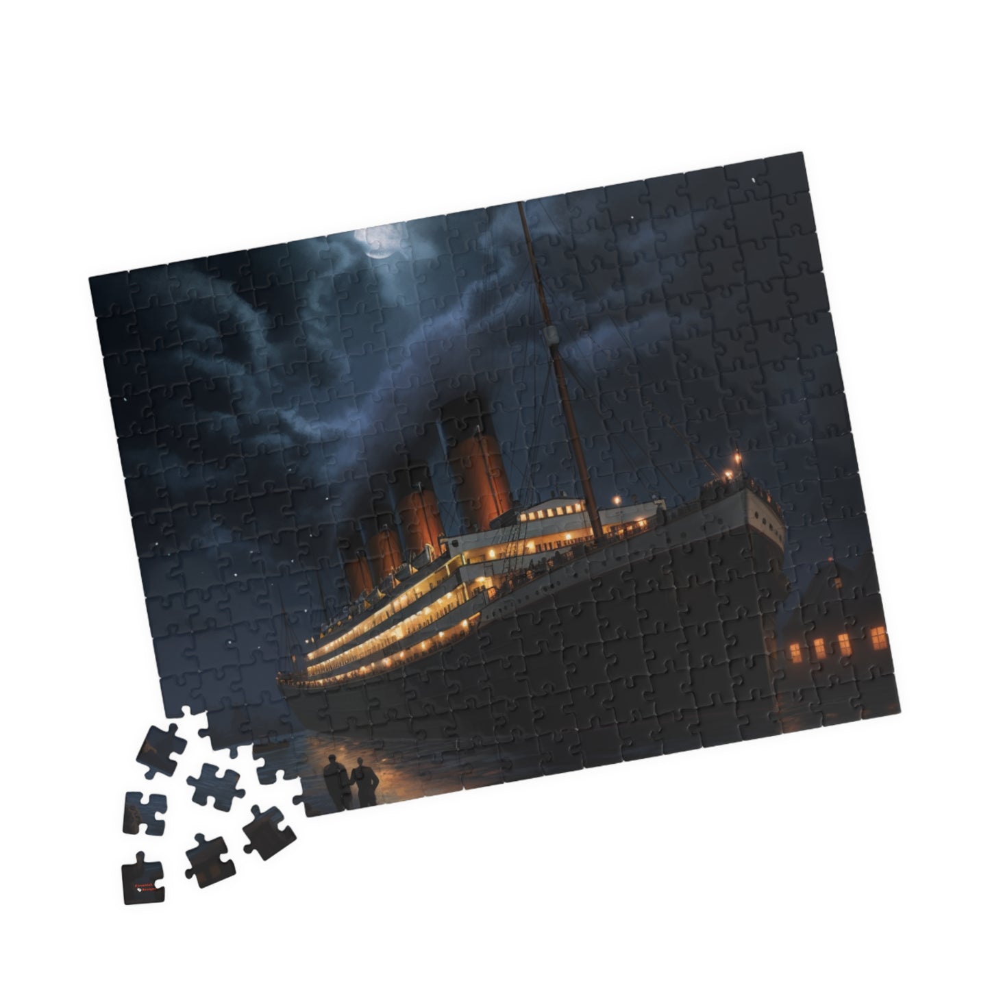 RMS Titanic Moonlit Puzzle (110, 252, 500, 1014-piece) By Firechick Designs | Jigsaw Ocean Liner Cruise Ship Vessel Boat Craft Queen Mary