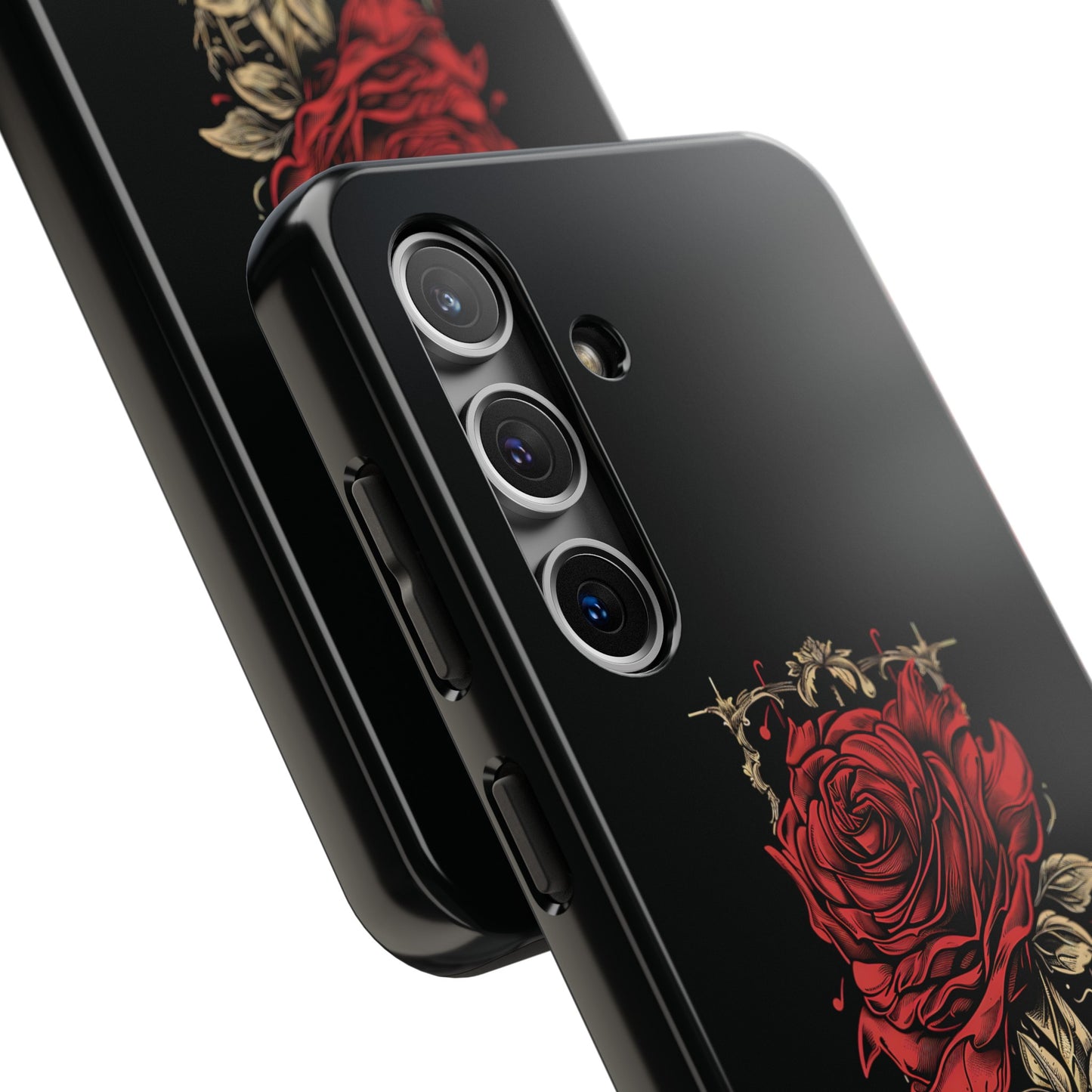 UNBROKEN Vintage Rose Design Phone Cases for Samsung Galaxy S22, S23, S24, Lightweight, Impact Resistant, 2-Piece Design