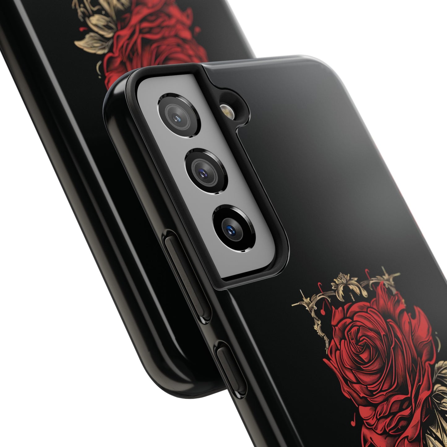 UNBROKEN Vintage Rose Design Phone Cases for Samsung Galaxy S22, S23, S24, Lightweight, Impact Resistant, 2-Piece Design