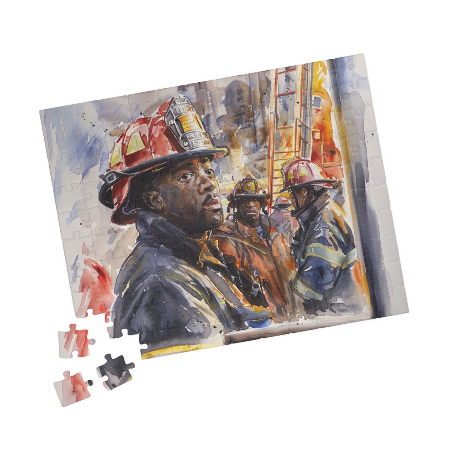 African American Firefighter Puzzle #1 (110, 252, 520, 1014-piece) America's Bravest Jig Saw 1000 500 Tabletop Games Black Firemen Fireman