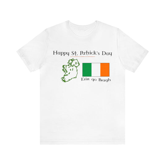 Happy St Patrick's Day Unisex Jersey Short Sleeve Tee Irish T-shirt Ireland Erin Go Bragh