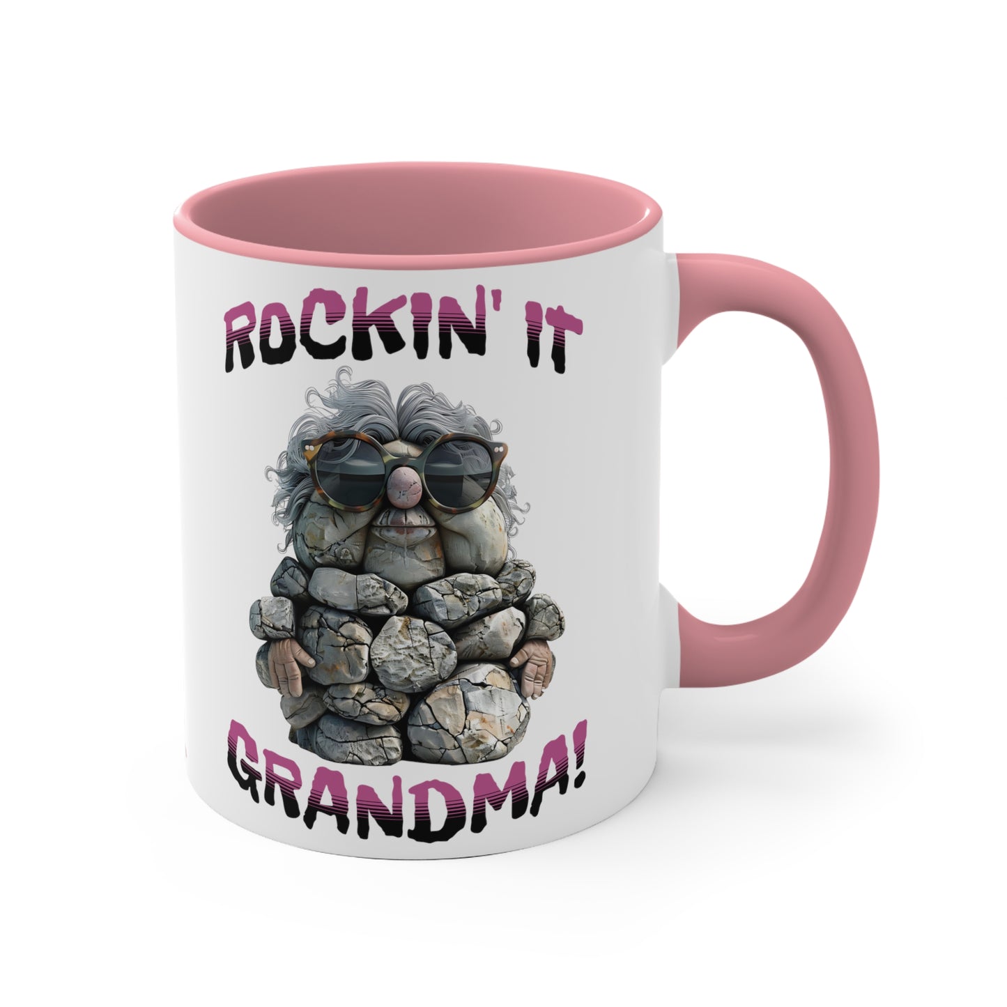 Rockin' It Grandma Mug, 11 Oz Ceramic Coffee Mug with Fun Print, Dishwasher Safe | Granny Mimi Nana Gigi Grandmother Gram