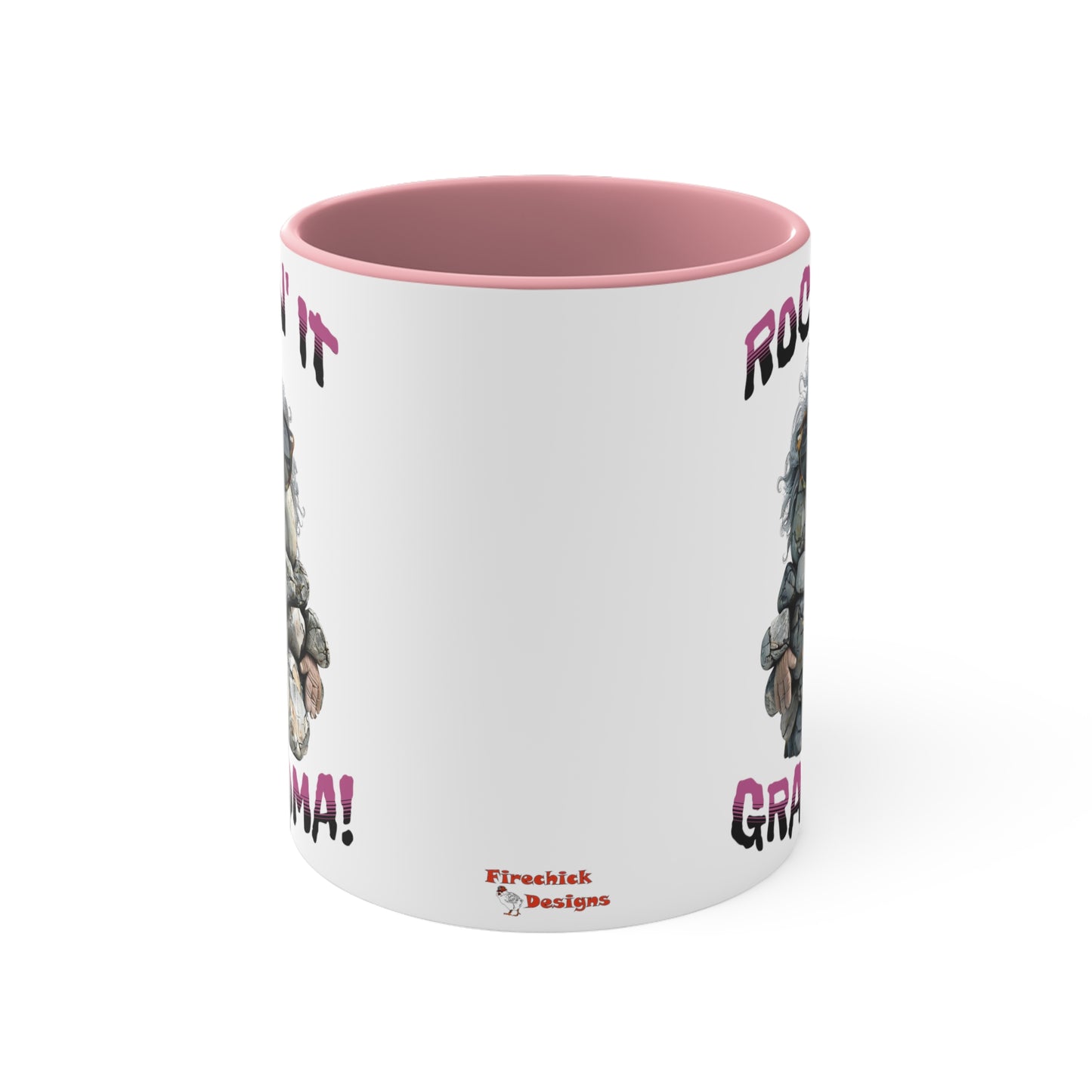 Rockin' It Grandma Mug, 11 Oz Ceramic Coffee Mug with Fun Print, Dishwasher Safe | Granny Mimi Nana Gigi Grandmother Gram