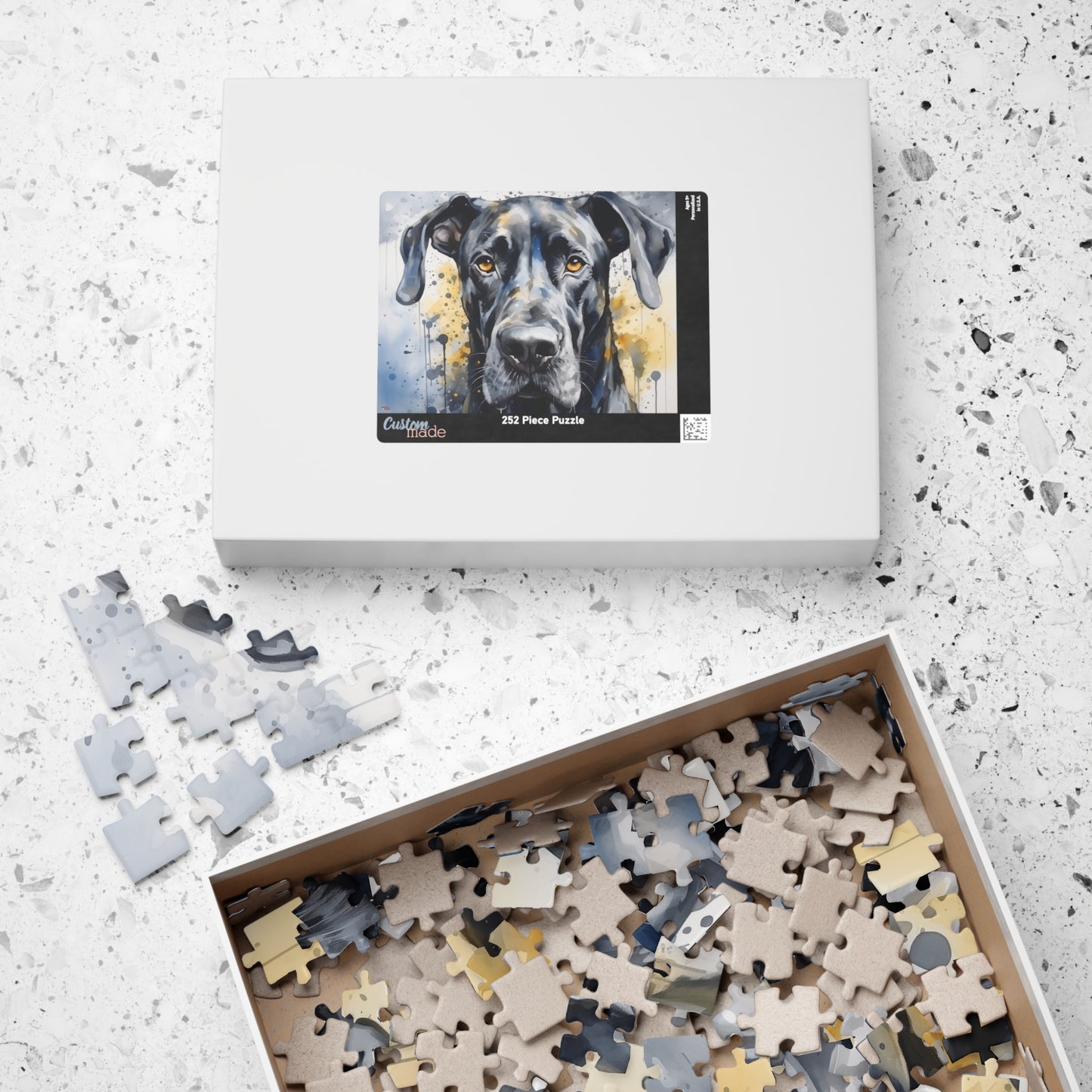 Great Dane Puzzle (110, 252, 520, 1014-piece) Family Pet German Mastiff Boarhound Gentle Giant Canine K9 Animal Lover Jig Saw 1000 piece