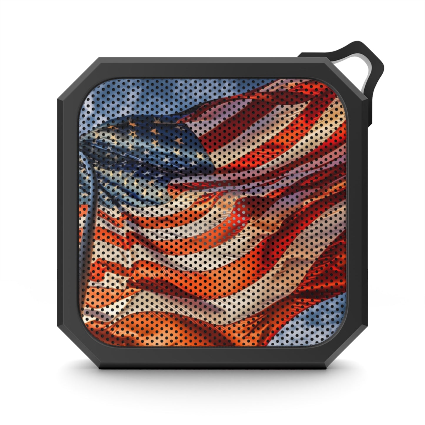 Old Glory Blackwater Bluetooth 5.0 Speaker, Up to 12 Hours of Playtime, Portable Wireless Speaker with Dual Equalizer, Built-in Microphone, AUX Input, for Home, Outdoor, Party (Black)