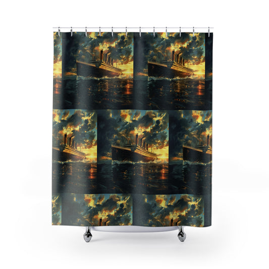 RMS Titanic Shower Curtains | Unsinkable Ship Bathroom Decor Collection Collector