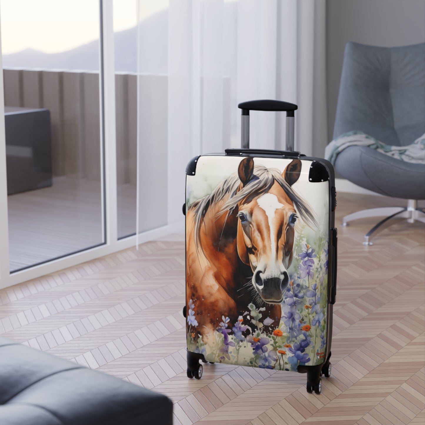 American Quarter Horse Suitcase | Quarter Horses Bag Duffle Travel Gear Equestrienne Jockey Cowgirl Cowboy Equine Animal Lover