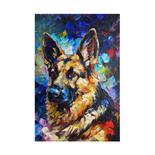 German Shepherd Puzzle (110, 252, 500, 1014-piece) Family Pet Canine K9 K-9 Guard Dog Man's Best Friend Companion Partner Officer 1000 500