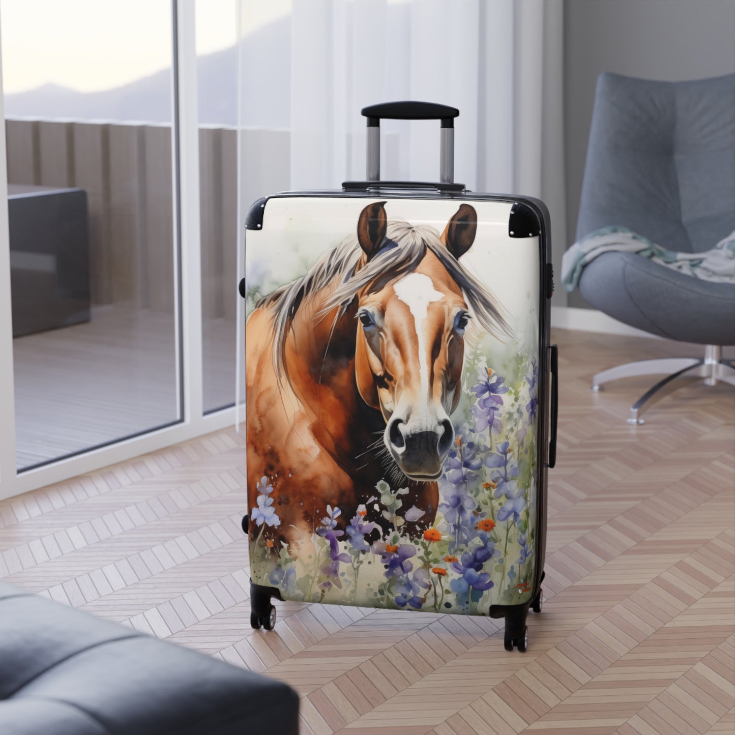 American Quarter Horse Suitcase | Quarter Horses Bag Duffle Travel Gear Equestrienne Jockey Cowgirl Cowboy Equine Animal Lover