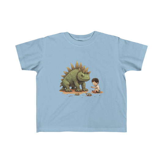 Stegosaurus and Me Toddler's Fine Jersey Tee | Dinosaur Shirt Boy Pet Dino Playing Imagination Fantasy Child Kids Dog Lizard