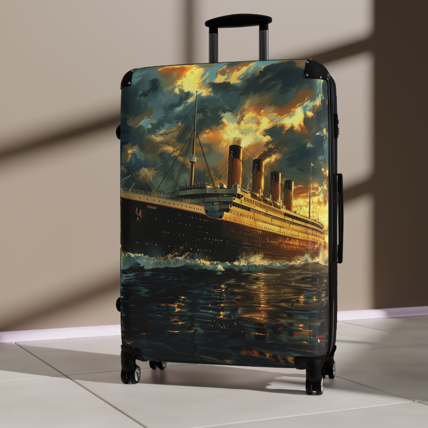 RMS Titanic Sunset Suitcase | Luggage Bag Carry-on Ocean Liner White Star Line Cunard Queen Mary Traveler Beautiful Scene