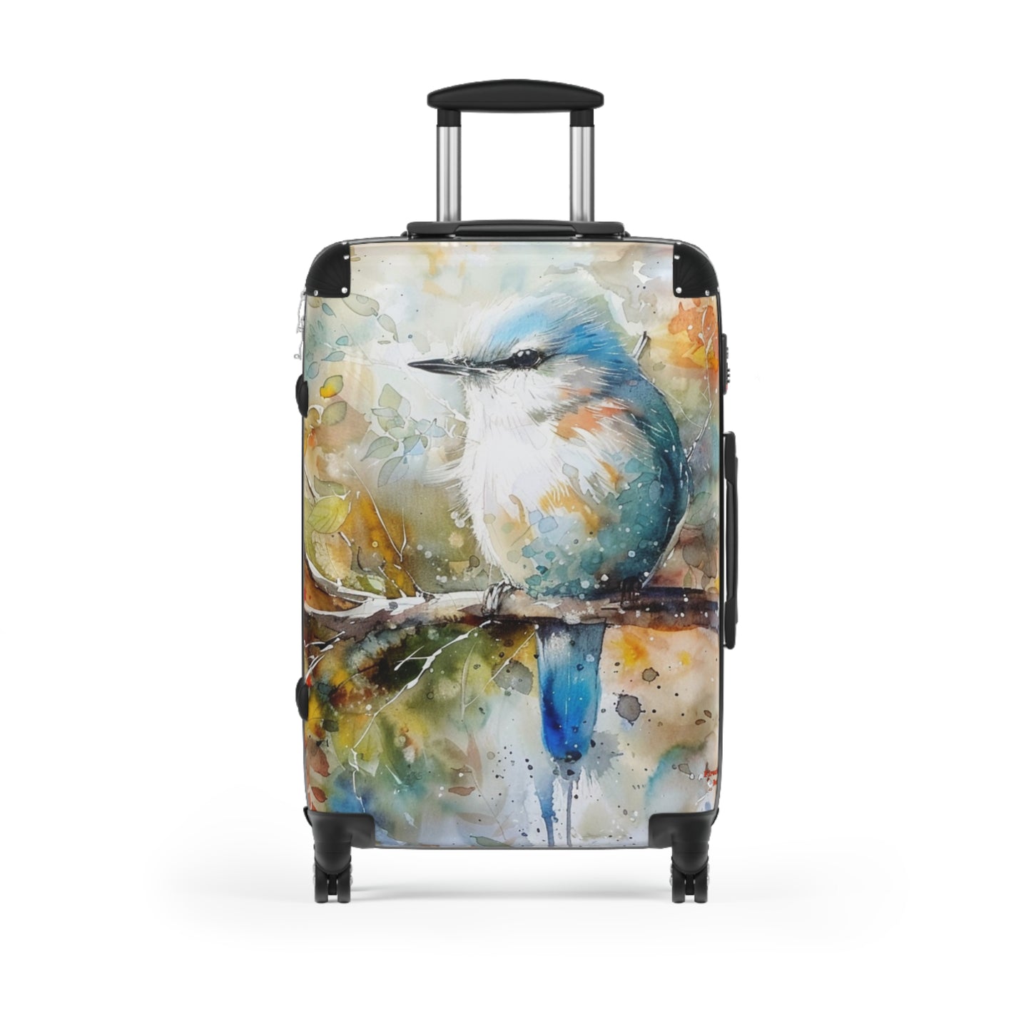 Western Bluebird Suitcase | Wildlife luggage Bird Duffle Travel Bag Carryon Nature Watercolor Animals Beauty Traveling Baggage Gear