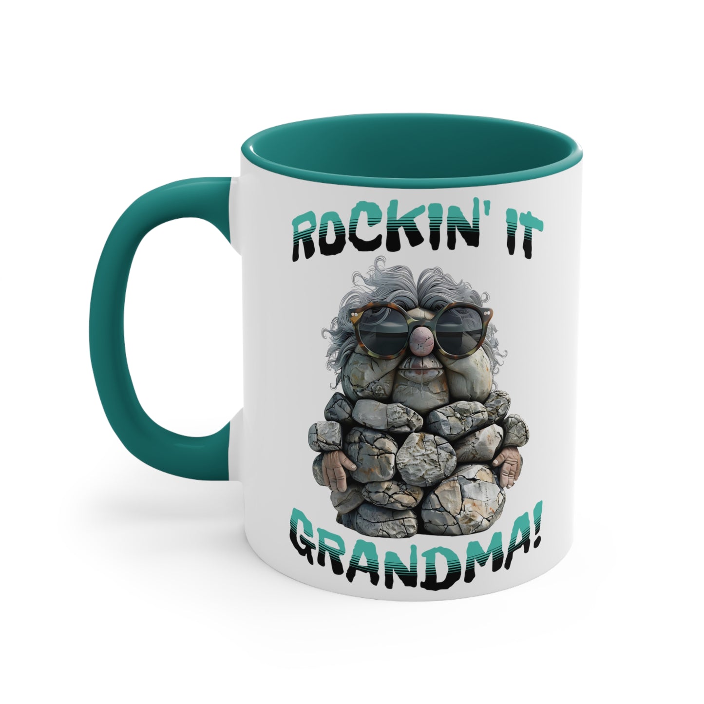 Rockin' It Grandma Mug, 11 Oz Ceramic Coffee Mug with Fun Print, Dishwasher Safe | Granny Mimi Nana Gigi Grandmother Gram