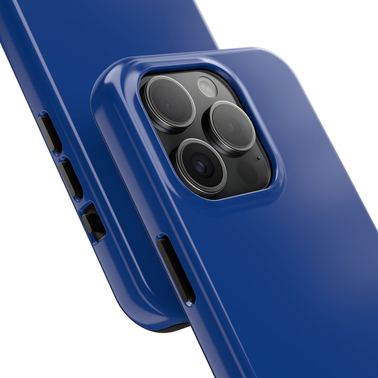 Firechick Designs iPhone 15, 15 Pro, 15 Plus, 15 Pro Max Cases, Dark Blue, Polycarbonate/TPU, 2-Piece Design, Impact Resistant, Wireless Charging Compatible