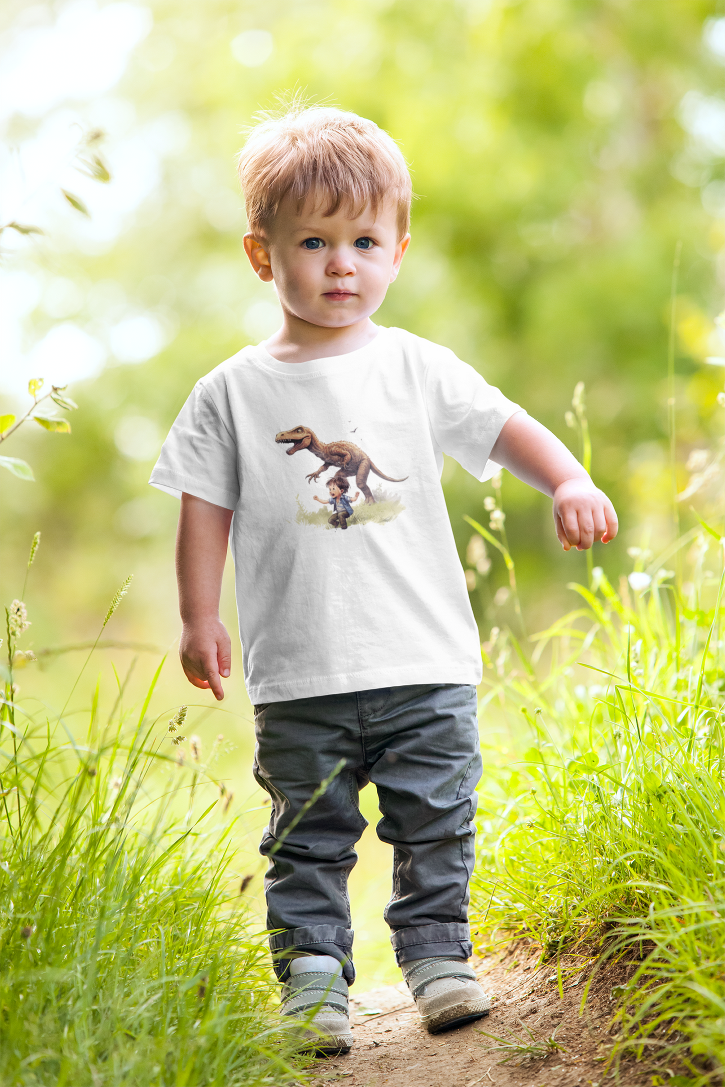 My Dog T-Rex Toddler's Fine Jersey Tee | Small Boy Tyrannosaurus Rex Dinosaur Lizard Best Friends T-shirt Top Big Dog
