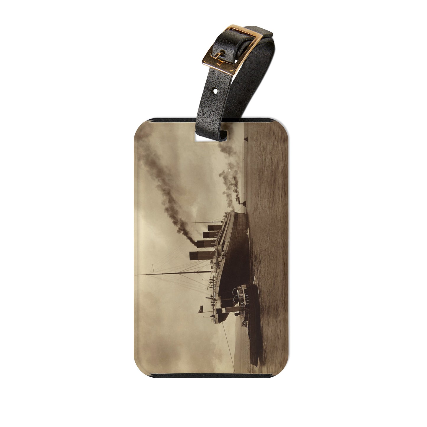 Titanic Acrylic Luggage Tags, 2.4 x 4 inches, 3 Design options, Leather Strap