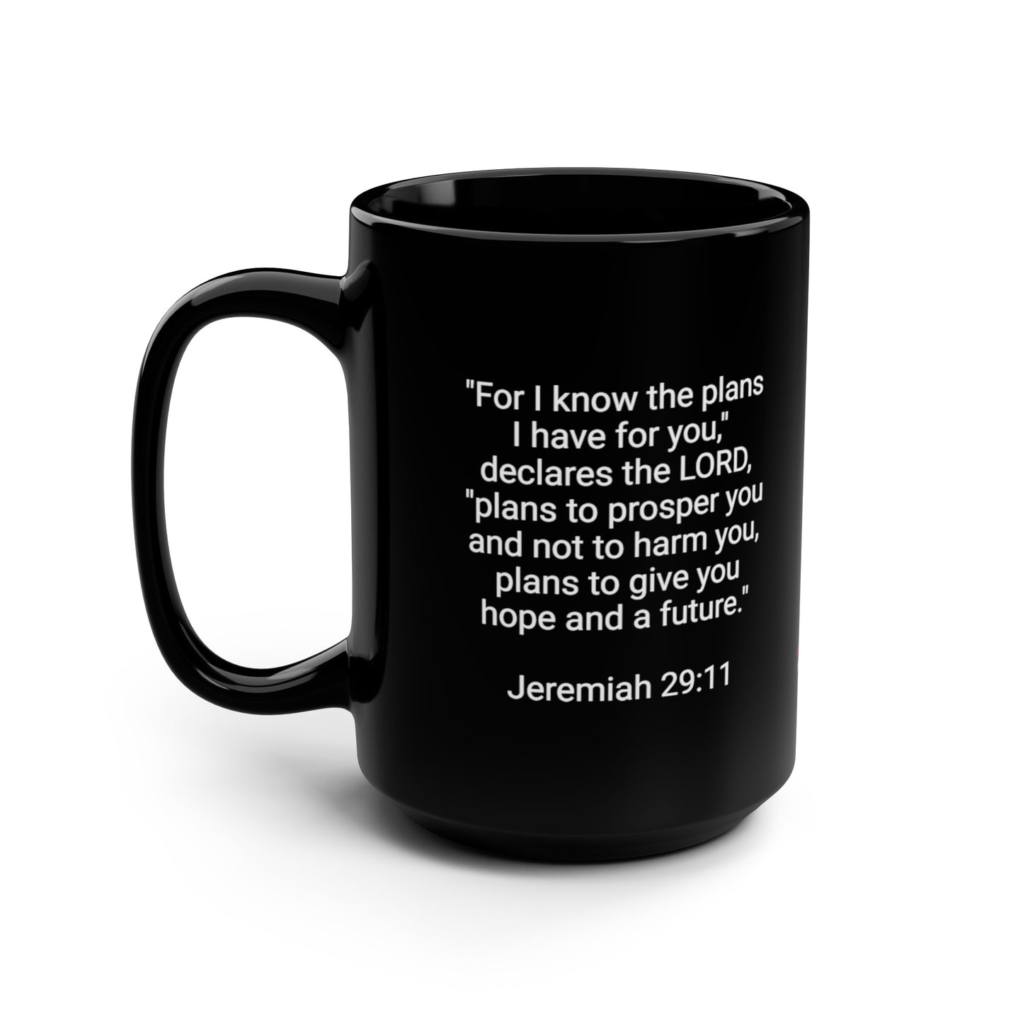 Firechick Designs Coffee Mugs with Bible Verses, 15oz Ceramic, 3 Variations, Black