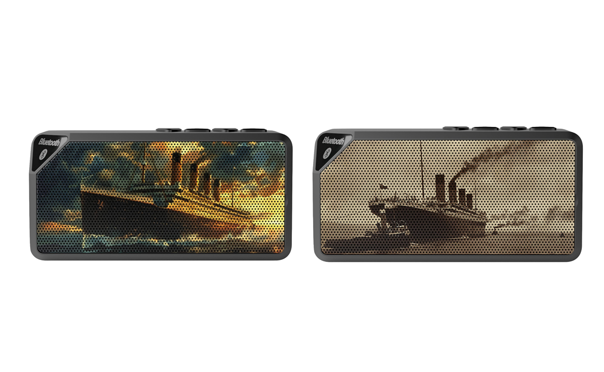 Jabba Bluetooth Speaker with Titanic Design, Watercolor or Historical Photo, 2 Variations