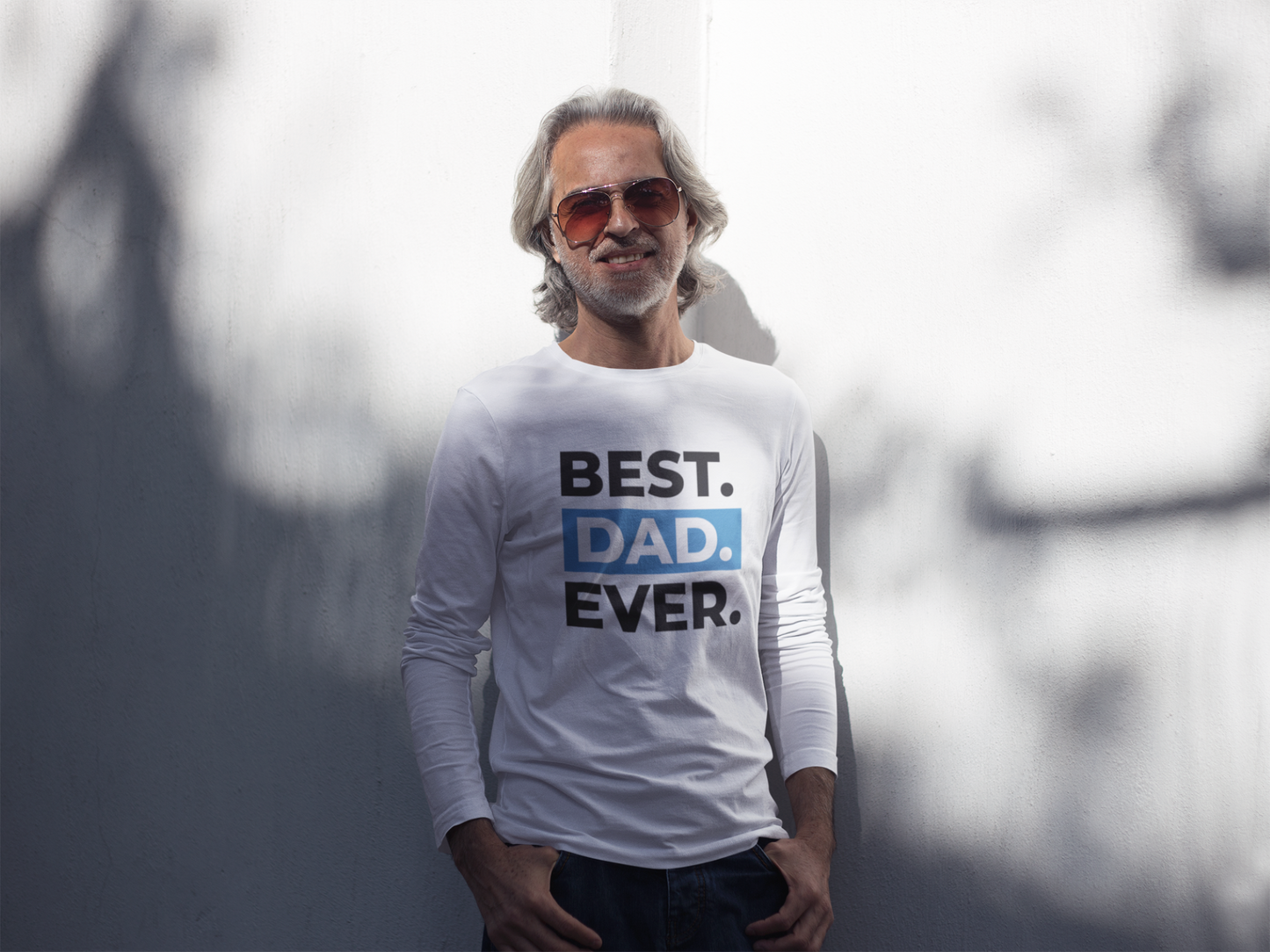 Best Dad Ever Unisex Performance Long Sleeve Shirt | Dad's Tee | Sun shirt | Sunburn Protection | Father's Day T-Shirt