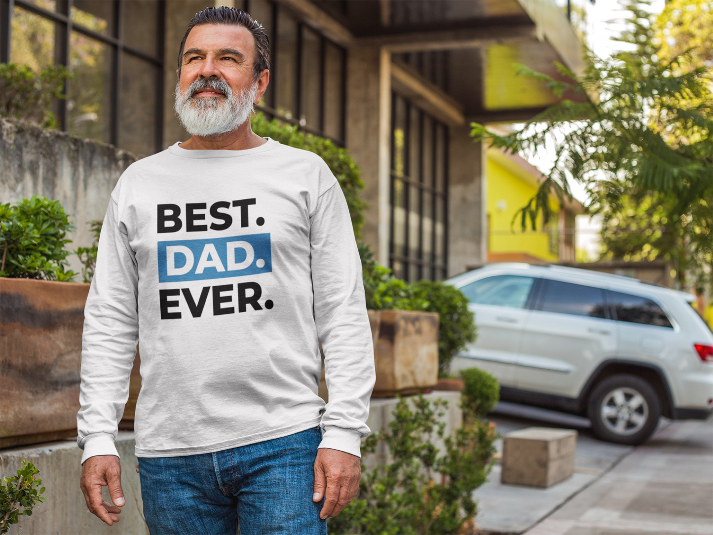 Best Dad Ever Unisex Performance Long Sleeve Shirt | Dad's Tee | Sun shirt | Sunburn Protection | Father's Day T-Shirt